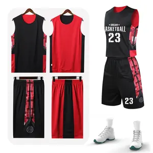 Uniformes de Baloncesto Baratos de Poliéster, Camisetas de Baloncesto Reversibles para Hombre, Tallas Grandes para Adultos, Transpirables, de Doble Cara - Product Image 6