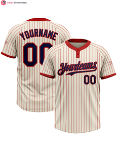 Maillot de baseball personnalisé à 2 boutons imprimé pour équipe, respirant, 100 % polyester, vente en gros - Product Image 1