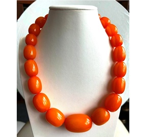Gland de perles en bois Collier en corne de buffle naturelle Produit indien fait à la main - Product Image 3