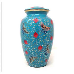 โกศใส่ศพสีขาวทำมือแบบพรีเมี่ยมสำหรับใส่เถ้ากระดูกจากอินเดีย - Product Image 3