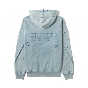 Sweat à capuche surdimensionné vintage à épaules tombantes personnalisé, délavé à l'acide, Streetwear, polaire pour hommes, vêtements vintage XL solides - Product Image 2