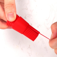 Bouteille d'huile de cuisson en silicone avec pinceau multicolore