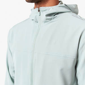 ชุดเซ็ตเสื้อแจ็คเก็ตกันลมและกางเกงขาสั้นผู้ชายสีพื้นสำหรับฤดูหนาว ผ้าฝ้าย 100% รับสกรีนโลโก้ เป็นมิตรกับสิ่งแวดล้อม ระบายอากาศได้ดี - Product Image 3