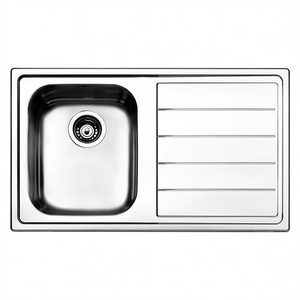 Évier Apell 1 cuve (86x50cm) Série LINEAR en acier inoxydable brossé pour cuisine LN861IRBC - Product Image 2