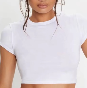 T-shirts courts d'été pour femmes, col rond, t-shirts d'été de haute qualité, respirants, pour femmes - Product Image 3
