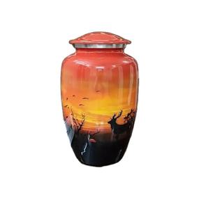 ที่ขายดีที่สุดสไตล์อเมริกันการออกแบบที่ทันสมัยโลหะที่ระลึกเถ้าโกศอลูมิเนียมของที่ระลึกโกศผู้ใหญ่งานศพเผาศพโกศ - Product Image 2