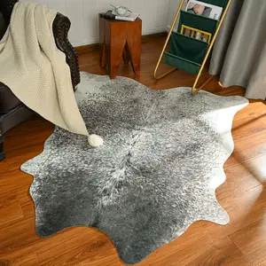 Cow Hide Rug mit Haaren auf Chocolate Black & White Farbe Kuhhaut 100% echt