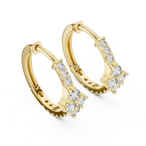 Pendientes de Aro con Moissanita de Corte Redondo, Plata de Ley 925, Joyería Fina Hecha a Mano, Pendientes Brillantes, Regalo de Aniversario de Bodas - Product Image 4