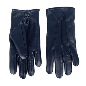 Venta al por mayor de guantes de cuero personalizados para hombres y mujeres para vestir la moda Invierno Azul fabricante de guantes de la vida diaria - Product Image 3