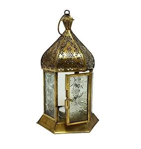 Lámpara de cristal de hierro vintage decoración del hogar portavelas de metal linternas y tarros para fiestas de Navidad-fabricante al por mayor - Product Image 3