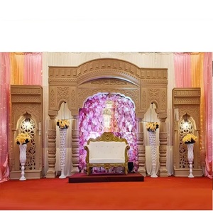 Decoración de escenario para eventos temáticos de Mughal para bodas, escenario temático de Jodha Akbar para bodas, decoración de escenario para eventos temáticos de Mughal para bodas - Product Image 1