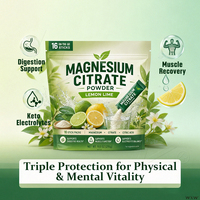Poudre de citrate de magnésium saveur citron vert pour la santé digestive, l'équilibre électrolytique et le soutien des fonctions musculaires, marque privée OEM