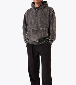 100% impression numérique coton lourd tenue décontracté hommes sweats à capuche surdimensionné impression personnalisée pull coton sweats à capuche personnalisés - Product Image 6