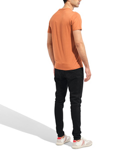 80% polyester 20% coton couleur Orange personnalisé gratuit marque en gros été Offre Spéciale hommes t-shirt - Product Image 4