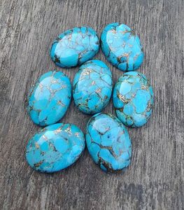 AAA + พลอย10X14ทรงหลังเบี้ยทรงวงรีทำจากทองแดงเทอร์ควอยซ์อัญมณีหลวมสำหรับทำเครื่องประดับ - Product Image 4