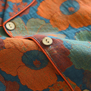 Printed Pure Cotton <b>Women</b> Spring <b>Summer</b> <b>Pajama</b> Set Soft <b>Womens</b> Loungewear Sleepwear Nightwear - Product Image 6