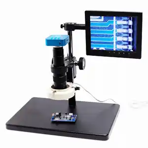Professional 48MP Video Recording Microscopio Camera digital microscope with Display