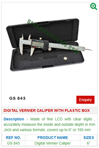 Calibrador Vernier Digital con caja de plástico GS 843 para herramientas de joyería-Herramientas de joyería - Product Image 2