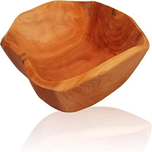 ALAD-cuenco de madera de olivo para ensalada, cuenco único para servir búhos - Product Image 1