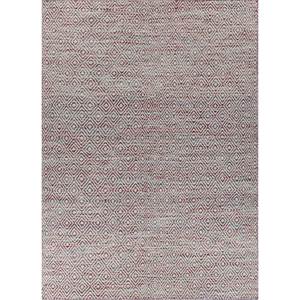 Abrash Adwv-13047 Geometric Pattern Wool & Viscose Flat Weave Pink & Purple <b>Rugs</b> for Home Use - Product Image 1