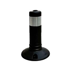 Delineateur de signalisation routière 30 x 8 cm en TPE noir flexible - Product Image 1