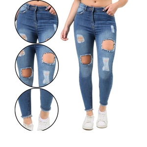 Best Selling Street Vintage Streetwear Destroyed <strong>Light</strong> <strong>Wash</strong> Baggy Straight Leg Ripped <strong>Women's</strong> <strong>Jean</strong> Customized Brand From BD - Product Image 2