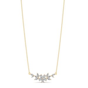 REYES brillante flor diseño colgante fábrica precio al por mayor 14K oro moissanita encanto joyería para mujer boda joyería fina - Product Image 6