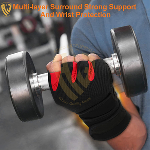 Gants d'haltérophilie de gym personnalisés, gants de fitness en tissu spandex souple, ajustés à la main, sport, nouveau design, vente directe en usine - Product Image 3