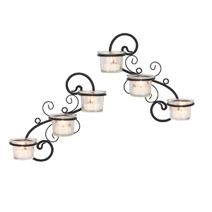 Bougeoir mural en fil de métal Style européen personnalisé - Product Image 1