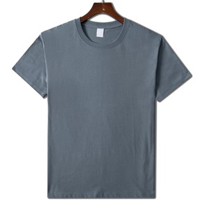 T-shirt de luxe à col rond et épaules tombantes pour hommes 100% coton motif solide Design de logo personnalisé T-shirt vierge Streetwear tricoté - Product Image 5