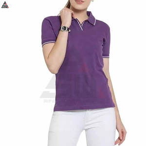 Algodón de punto informal transpirable de Otoño/Invierno para mujer para camisas con diseño de Jersey de Color de contraste de costura - Product Image 6