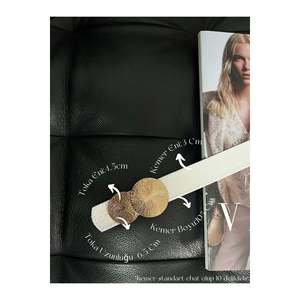 Round <b>Gold</b> Buckle Women's <b>Belt</b>, Trouser <b>Belt</b>, Jacket <b>Belt</b>, <b>Dress</b> <b>Belt</b>, Shirt <b>Belt</b> - White - Product Image 1