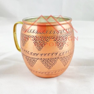 Tasse à Mule de Moscou en Cuivre Pur 100% Fait à la Main Nouveau Design Véritable Tasse à Boire pour Décoration de Table Design Classique Cocktail - Product Image 3