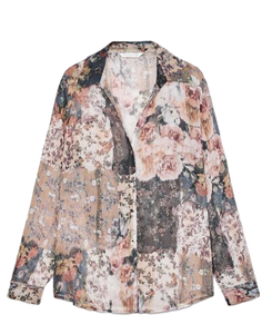 Elegante y cómoda camisa floral de contraste marrón Ideal para fitness y actividades al aire libre al por mayor de La India - Product Image 2