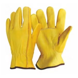 good quality Comfortable split leather driver gloves mechanical gloves leather motorcycle gloves cheap price - Product Image 2