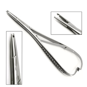 Portaagujas elástico Mathieu con fórceps de agujero Alicates quirúrgicos de sutura dental CE - Product Image 1