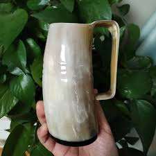Taza para Beber de Cuerno de Búfalo Hecha a Mano para Cocina y Comedor, Taza de Agua Tradicional de Cuerno de Búfalo Natural con Acabado Artesanal - Product Image 2