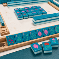 Jeu de Mahjong Américain 166 Tuiles en Acrylique Écologique, Motif Grands Oiseaux Élégants, pour Loisirs et Divertissement