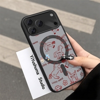 Funda Magnética para Teléfono con Diseño de Flor Blanca de TPU Suave para Modelos 11 a 17 Pro Max, Unisex, Sin Soporte, de Lotus Blessing