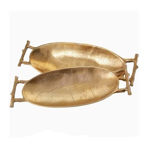 Plateau de service fait à la main Unique Aluminium Métal Vintage personnalisé élégant Plateau de service moderne. - Product Image 3