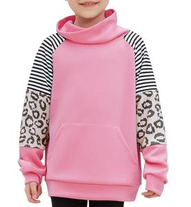 Sweat-shirt à capuche respirant avec logo personnalisé et design à la mode pull-over à capuche en coton polaire pour filles et enfants avec impression graphique - Product Image 5