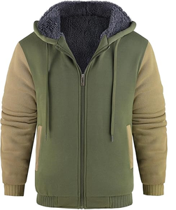 Sweat-shirt à capuche en polaire pour homme, veste à capuche épaisse, hiver chaud, décontracté, imprimé numérique uni, sweat-shirt de sport - Product Image 6