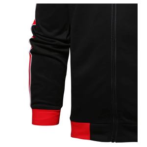 Conjunto de chándal para hombre con chaqueta y pantalones con cremallera, ropa deportiva de dos piezas, traje de entrenamiento para correr, atuendo informal para gimnasio, venta al por mayor - Product Image 4