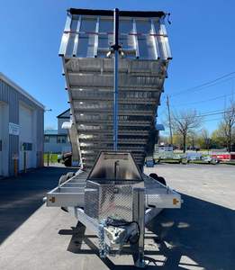 Tracteur agricole d'occasion Remorque à benne basculante hydraulique Remorque à benne de ferme de 20 tonnes. - Product Image 6