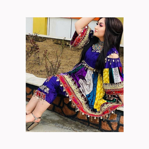 Vestido Kuchi afgano 2024 con vestido bordado tradicional Tribal hecho a mano para mujer vestido de Festival Kuchi afgano cultura Pashtun - Product Image 2
