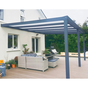 Auvent extérieur 4x4, auvent hollandais avec toit en polycarbonate ou en verre - Product Image 6
