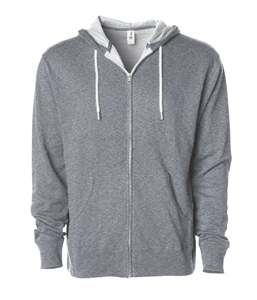 Sudadera con Capucha Ligera Unisex de Felpa con Cremallera Completa para Adultos, Invierno, Independent Trading Co, Sudaderas con Capucha Bordadas - Product Image 4