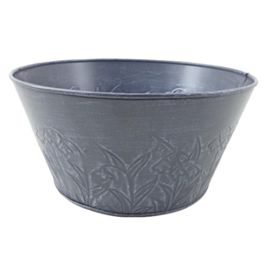 Jardinière en fer gris lavé utilisée pour les jardinières élégantes Pots conteneurs intérieurs extérieurs empotage pots de fleurs décoratifs fournitures de jardinière - Product Image 1