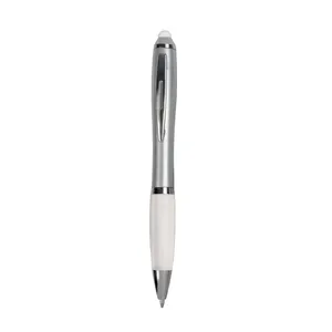 Personalized <b>Silver</b> Twist 16813 <b>Pen</b> with Grip Promotional Gadgets - Product Image 2