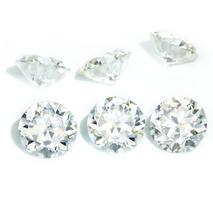 อัญมณีโมอิสสีขาวทรงหลวม1-30มม. ผลิตจากห้องทดลอง - Product Image 2